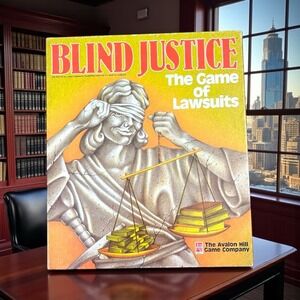 Vintage Blind Justice The Game of Lawsuits Board Game Avalon Hill 1989 Complete